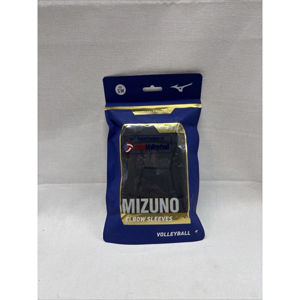 Mizuno MZO Volleyball Elbow Sleeves Black Size S/M Padded Pair New